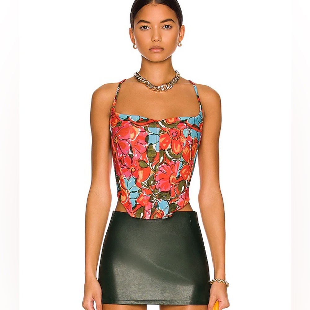 Miaou Venus Corset in Parisian Flower Rouge